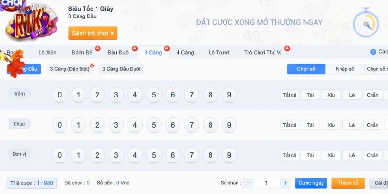 Xổ số siêu tốc RIKVIP được chơi rất dễ dàng, dễ hiểu.